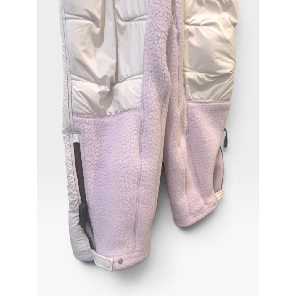 FREE PEOPLE FP Movement Hit The Slopes Fleece Overalls Lilac Small EUC - Picture 3 of 6